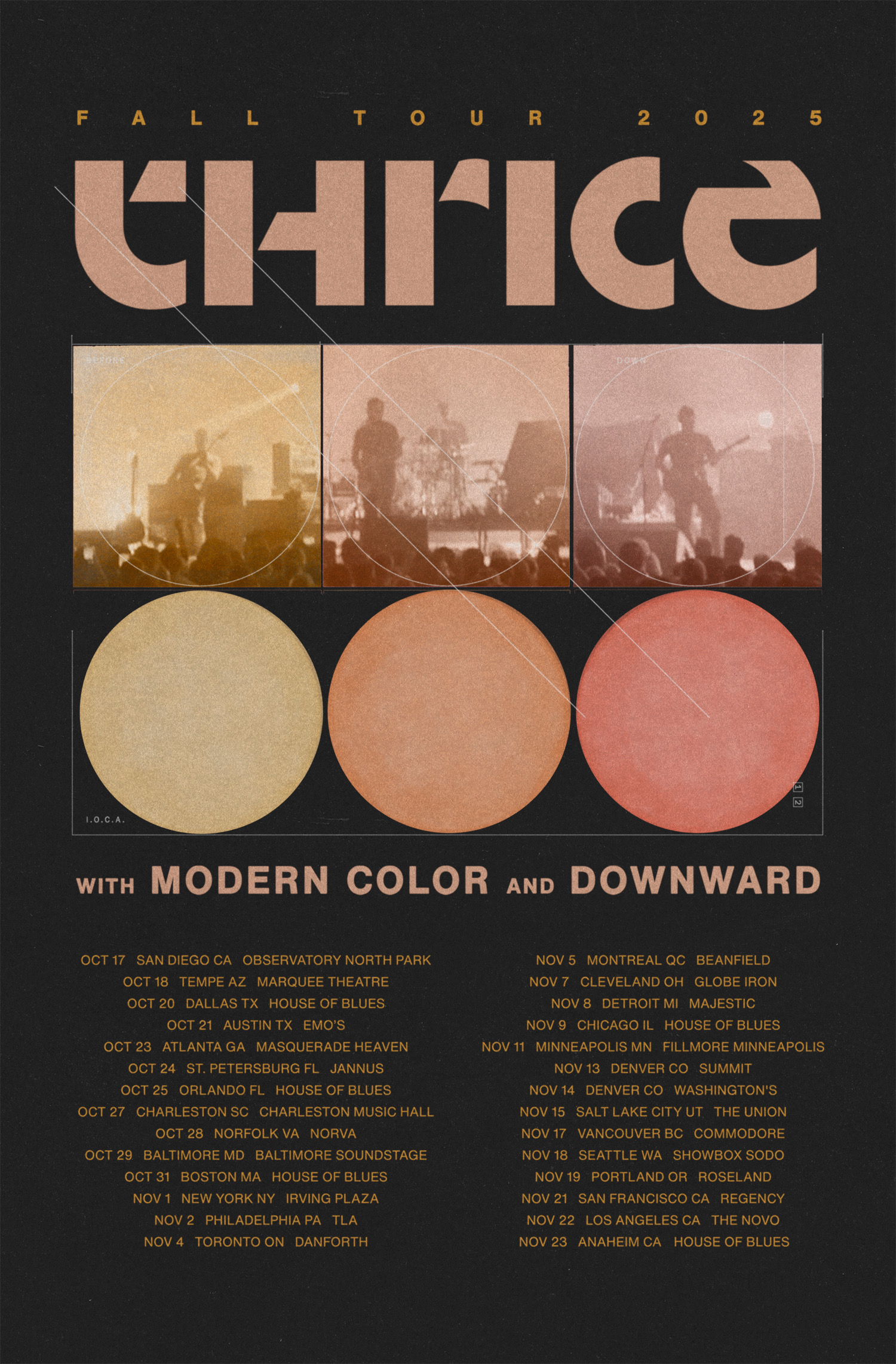 thrice 2025 tour poster