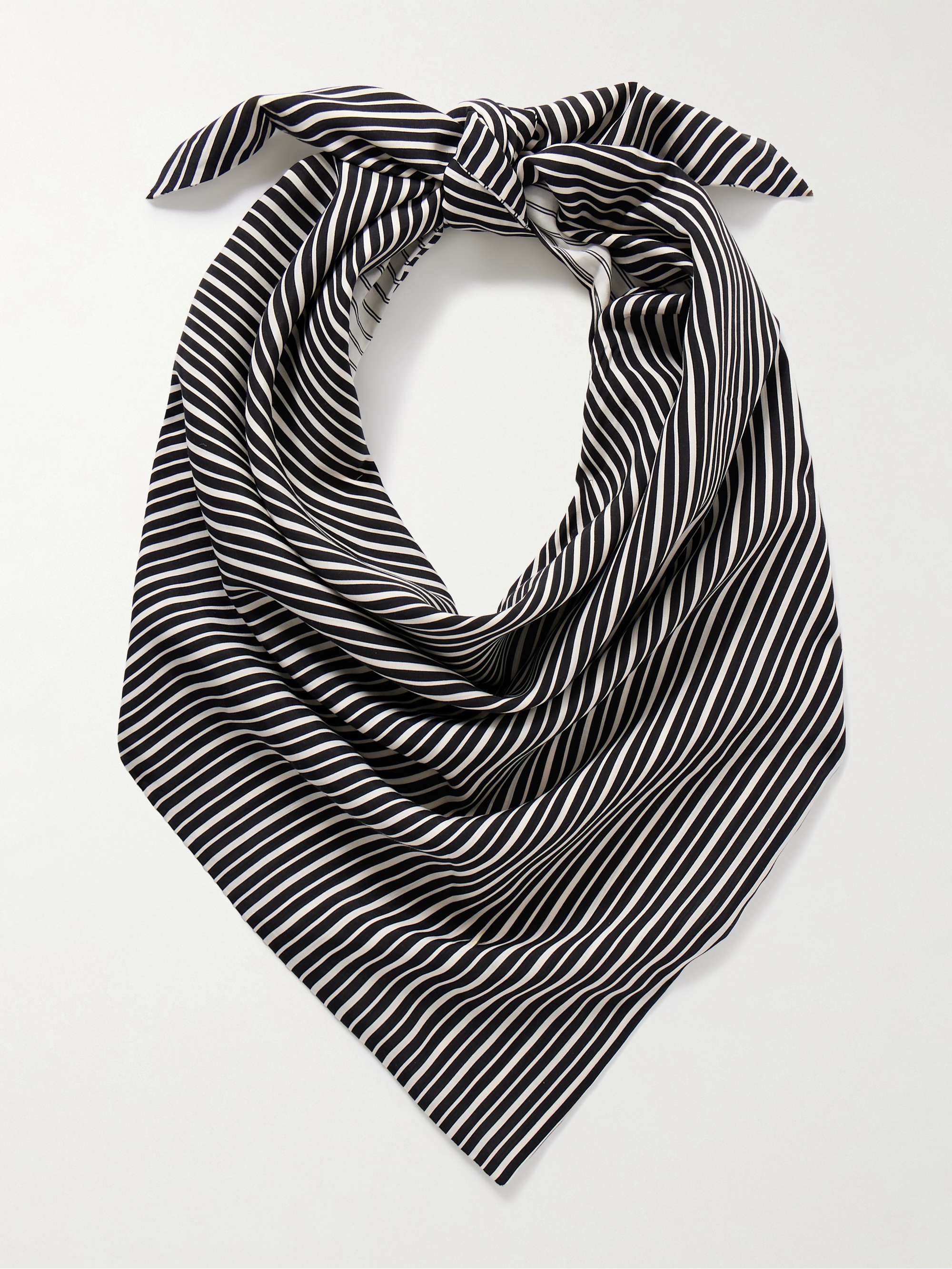 Striped Recycled-Woven Scarf