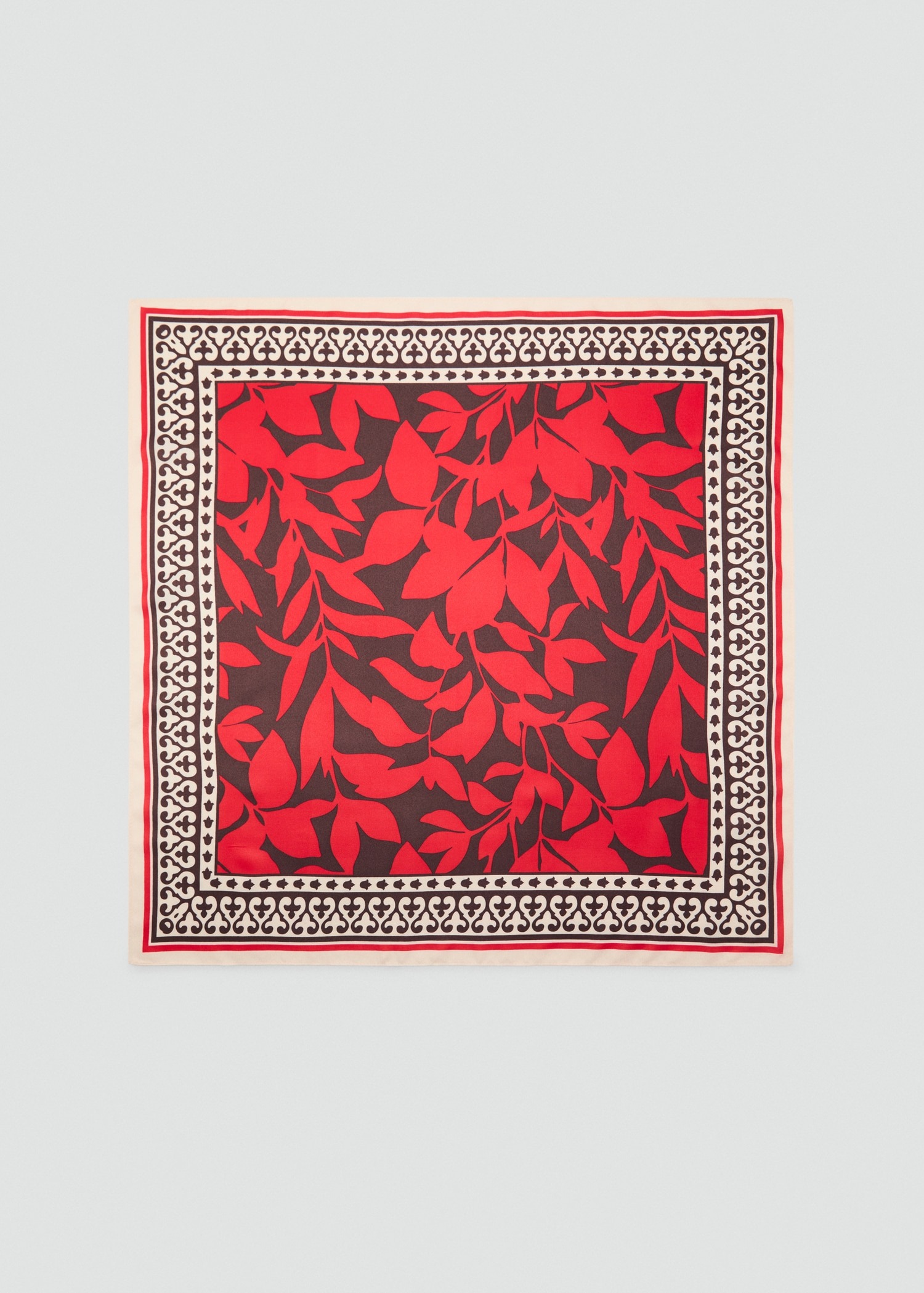 MANGO, Leaf-Print Scarf