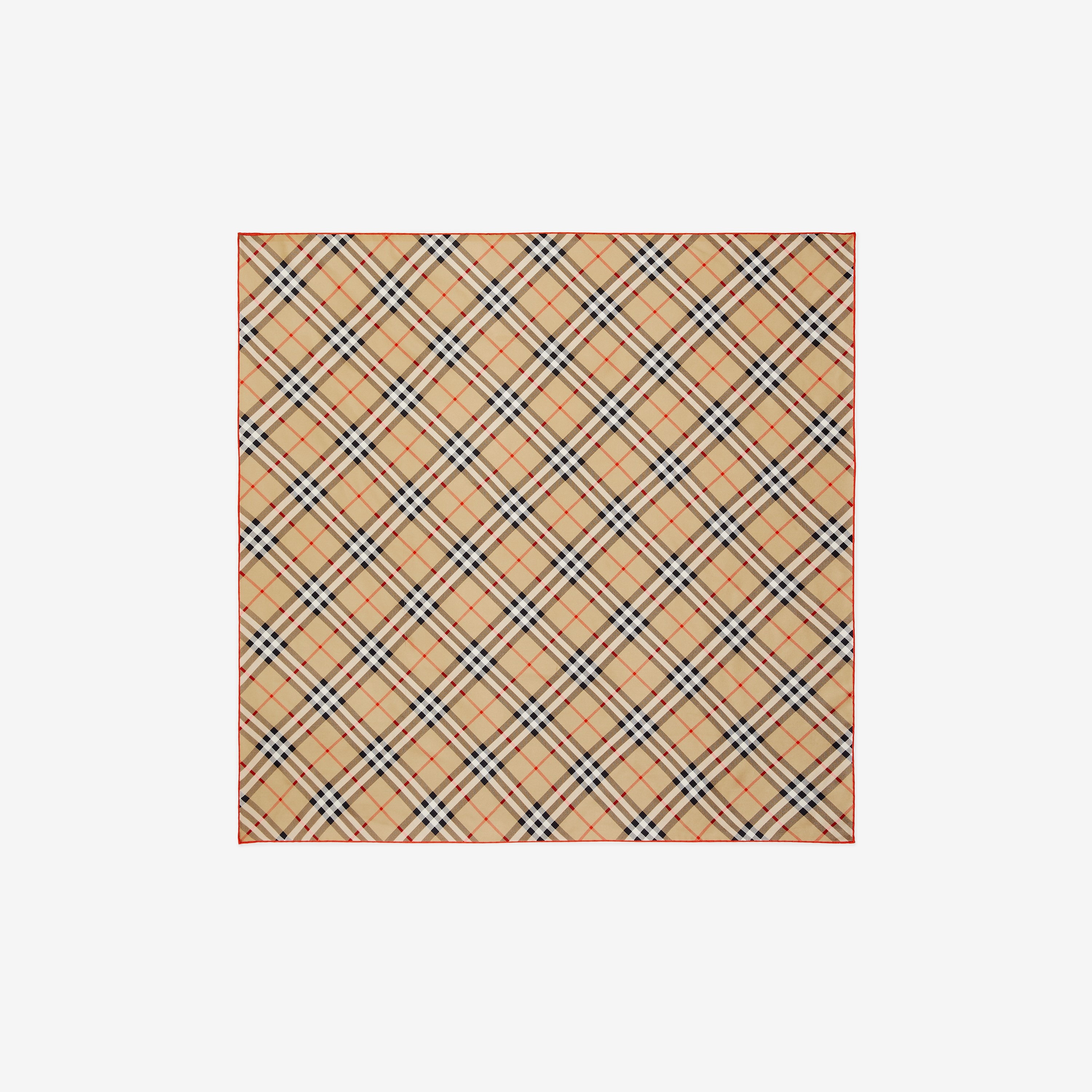 Check Silk Scarf in Sand | Burberry® Official