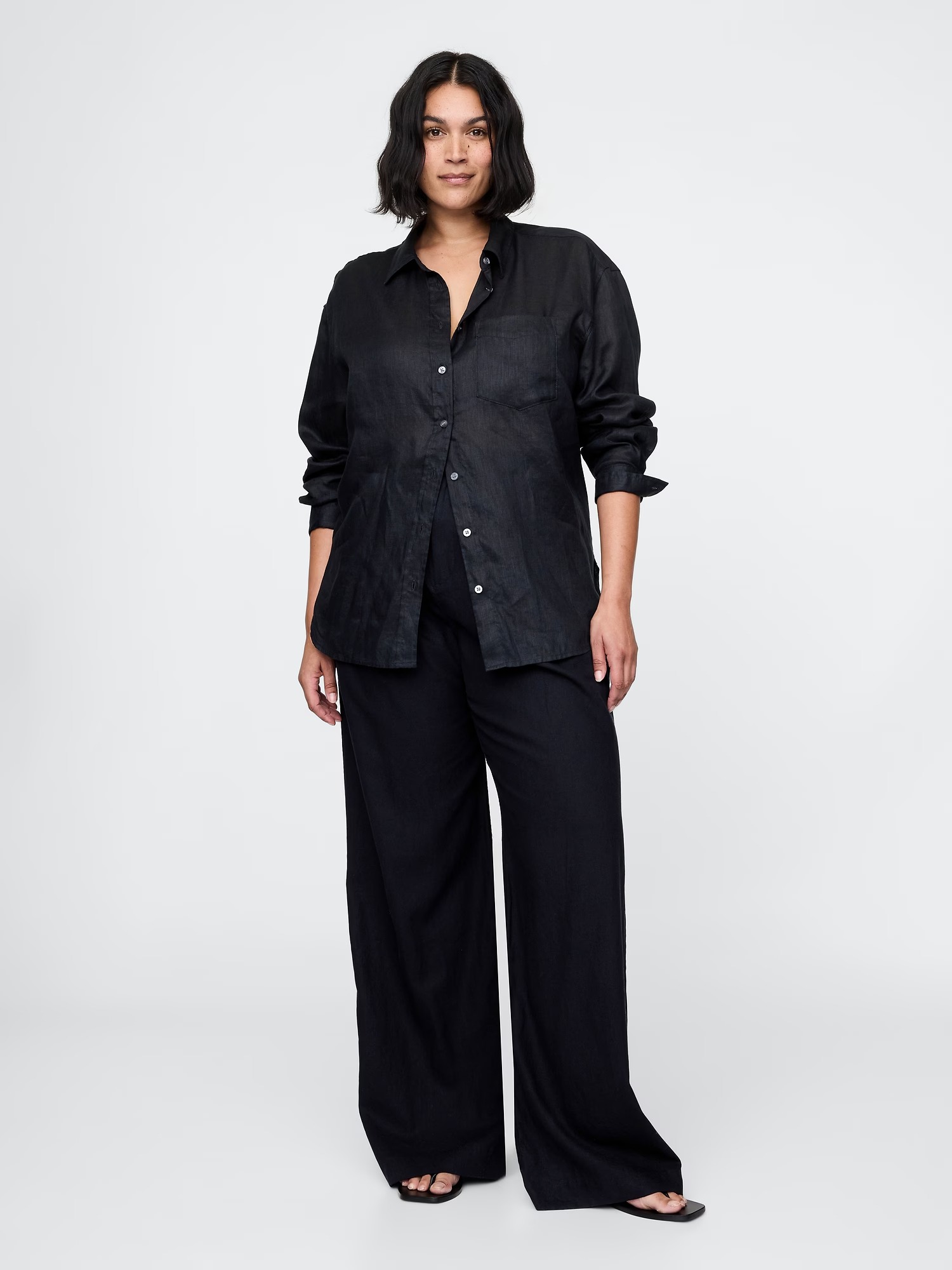 Gap, 365 High Rise Linen-Blend Trousers