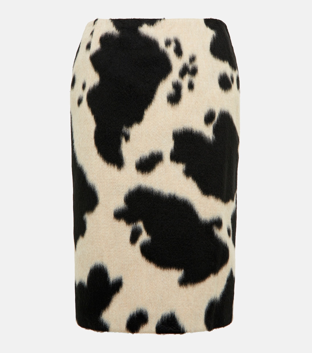 Cow-Print Pencil Skirt