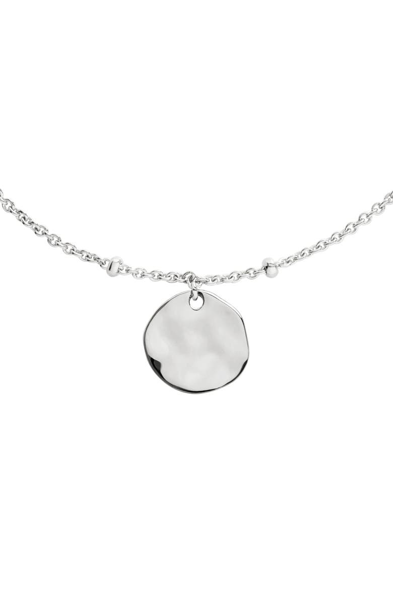 Siren Muse Hammered Disc Pendant Station Necklace