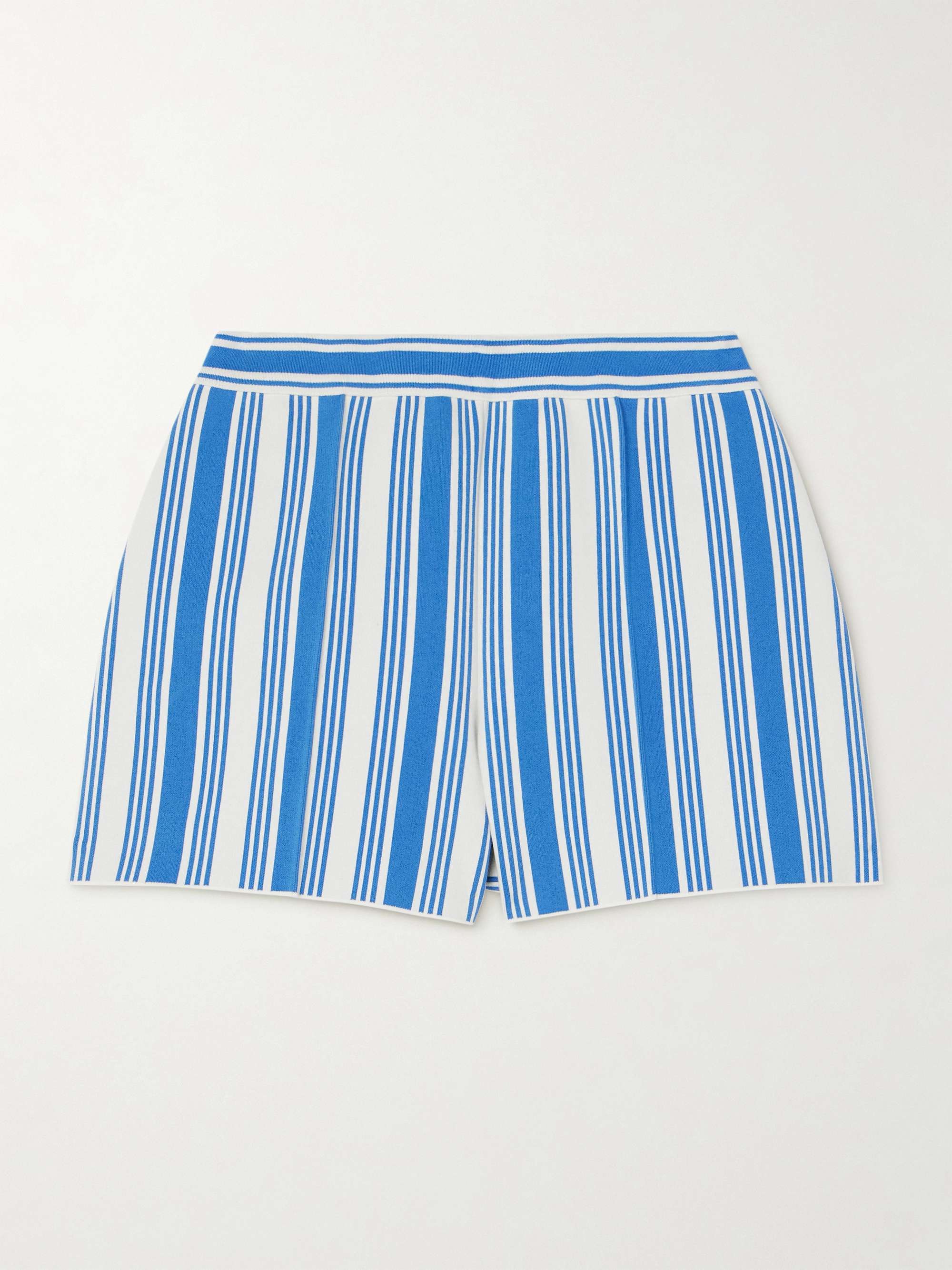 Savannah Striped Cotton-Blend Shorts