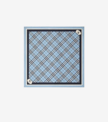 Check Silk Scarf in Bank | Burberry® Official