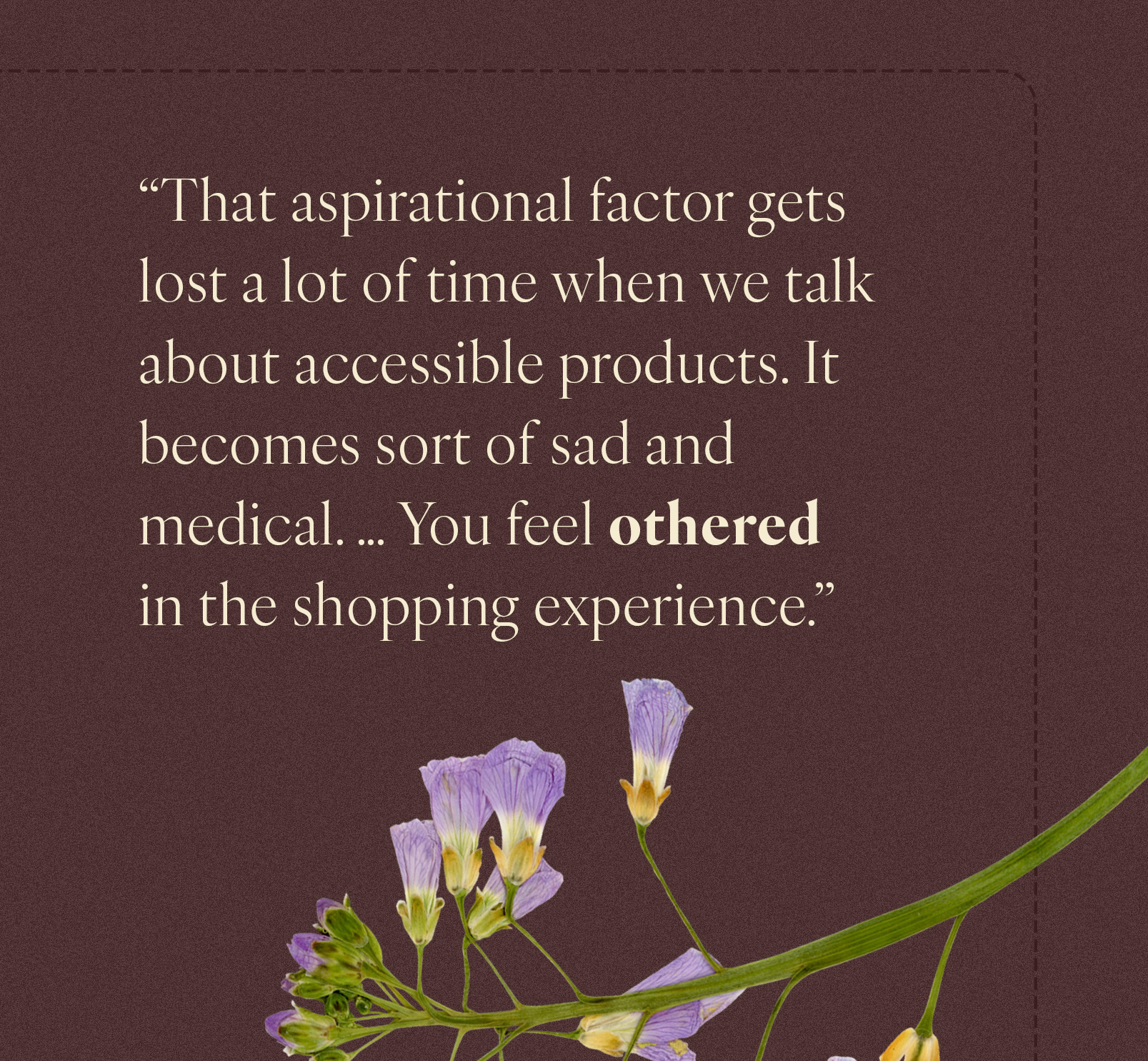 Pull quote from an interview with Maya Moore