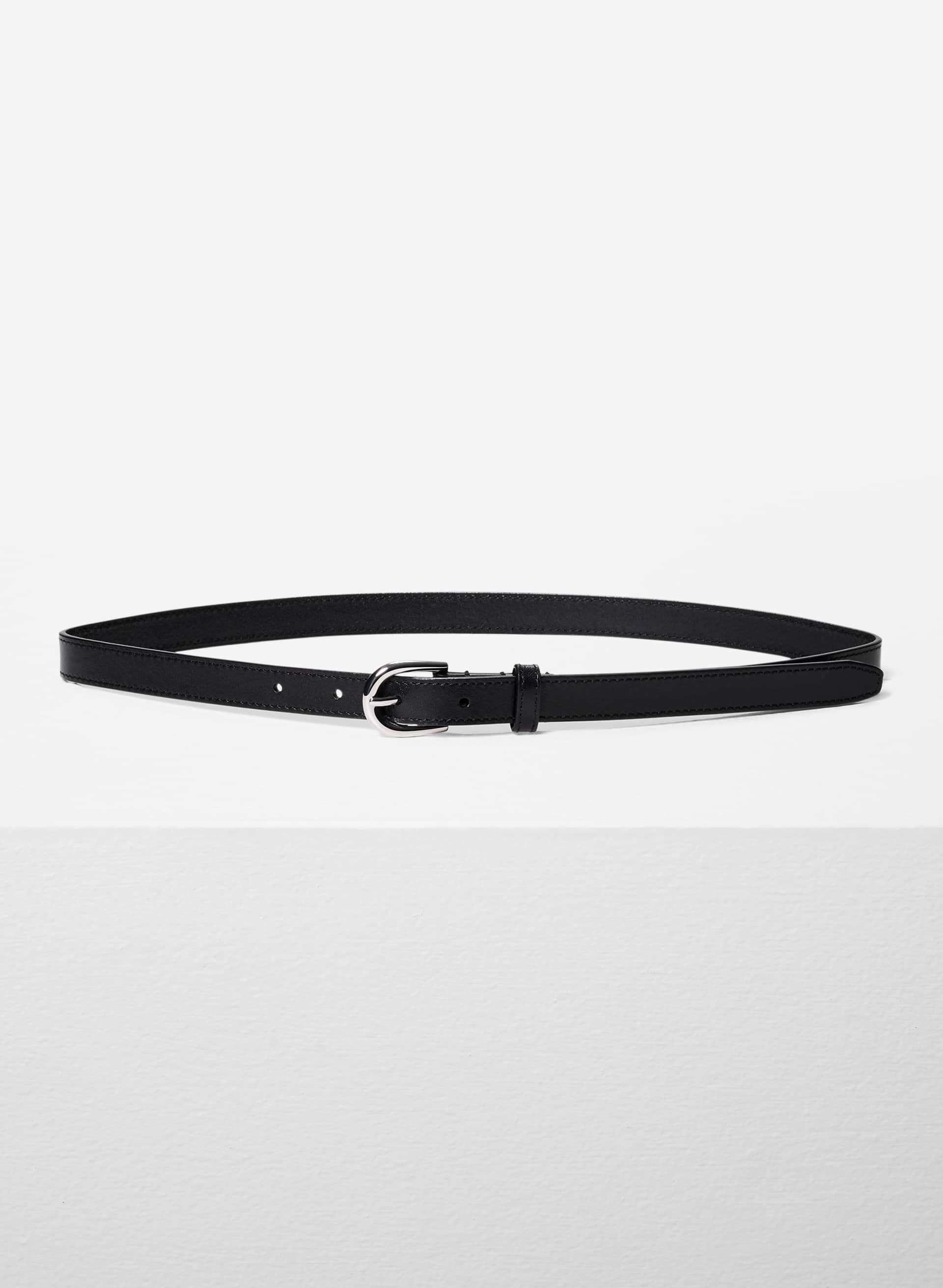 Aritzia, Accent Solid Brass Leather Slim Belt