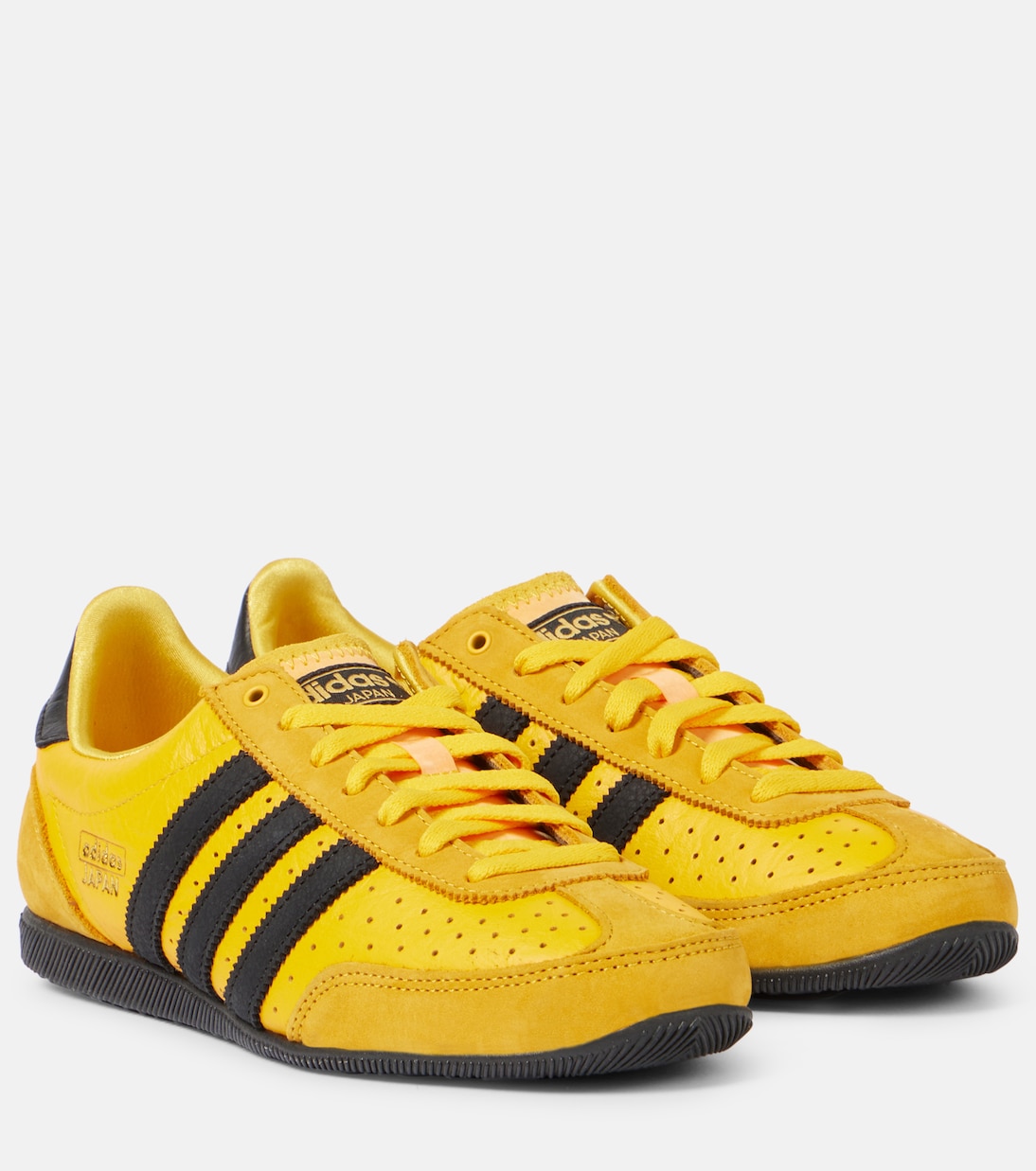 Japan Suede-Trimmed Leather Sneakers