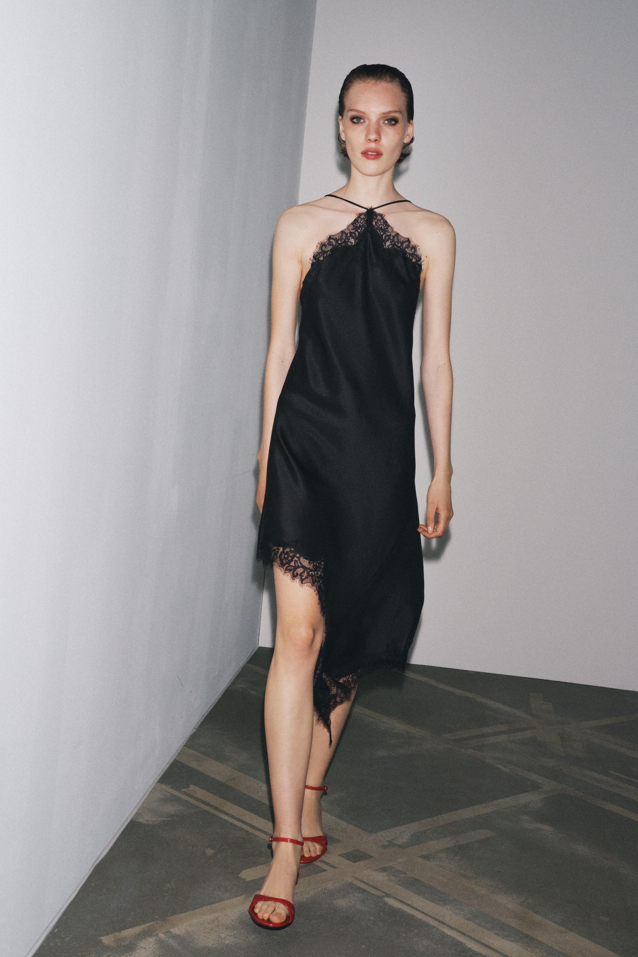 Zw Collection Satin Lace Dress