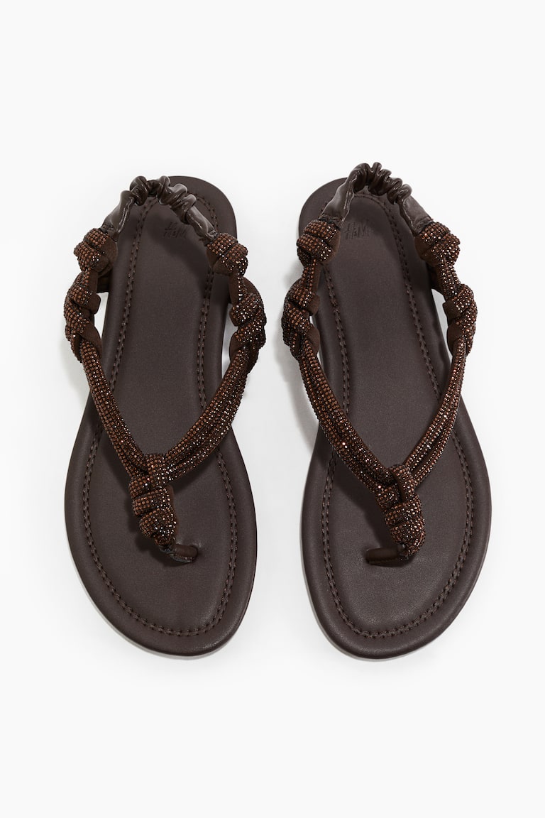 Rhinestone-Embellished Sandals