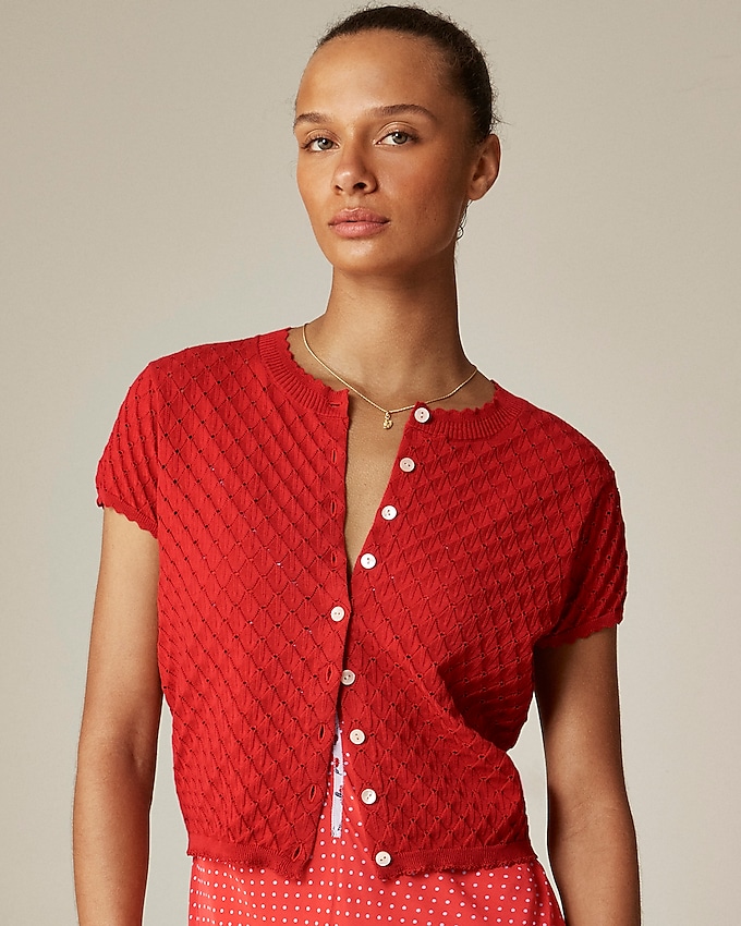 Rouje X J.crew Ballade Short-Sleeve Cardigan