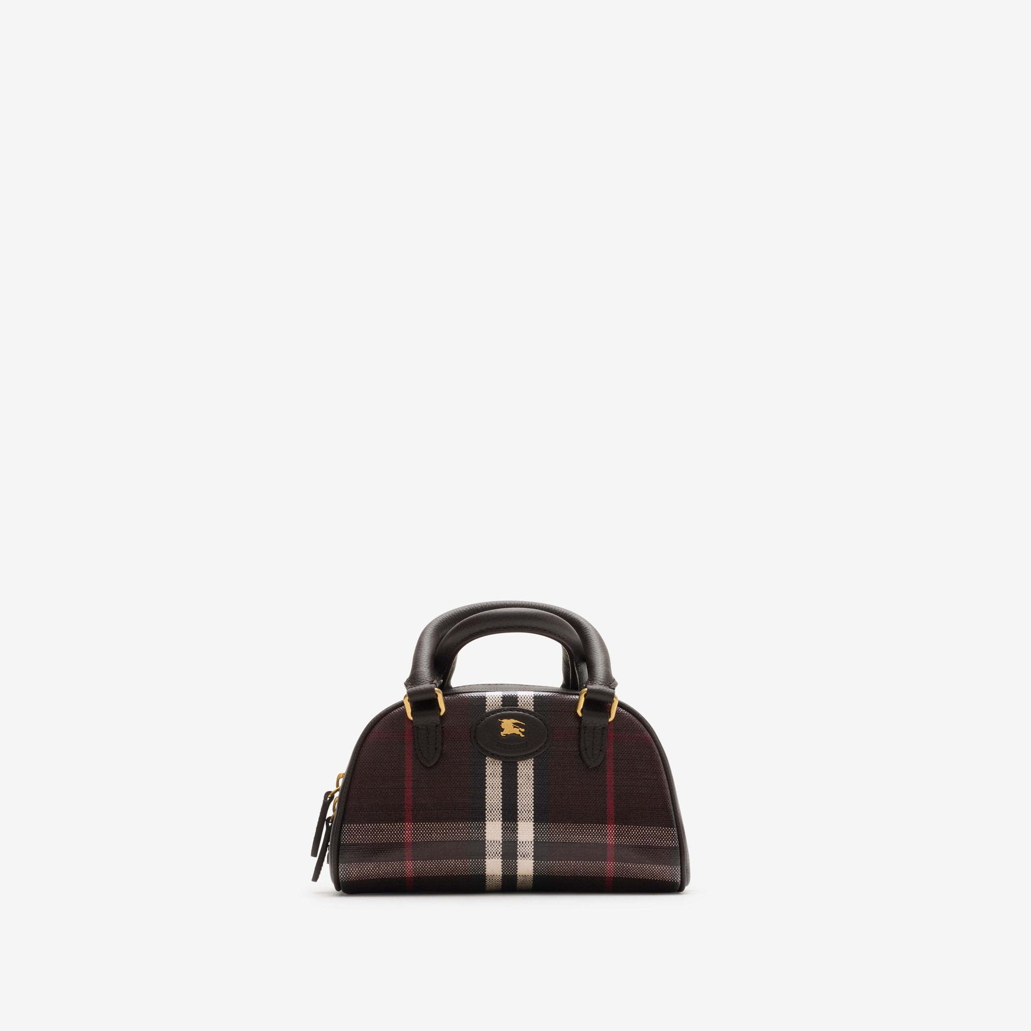 Burberry, Mini Highlands Bowling Bag​ in Mahogany Red 