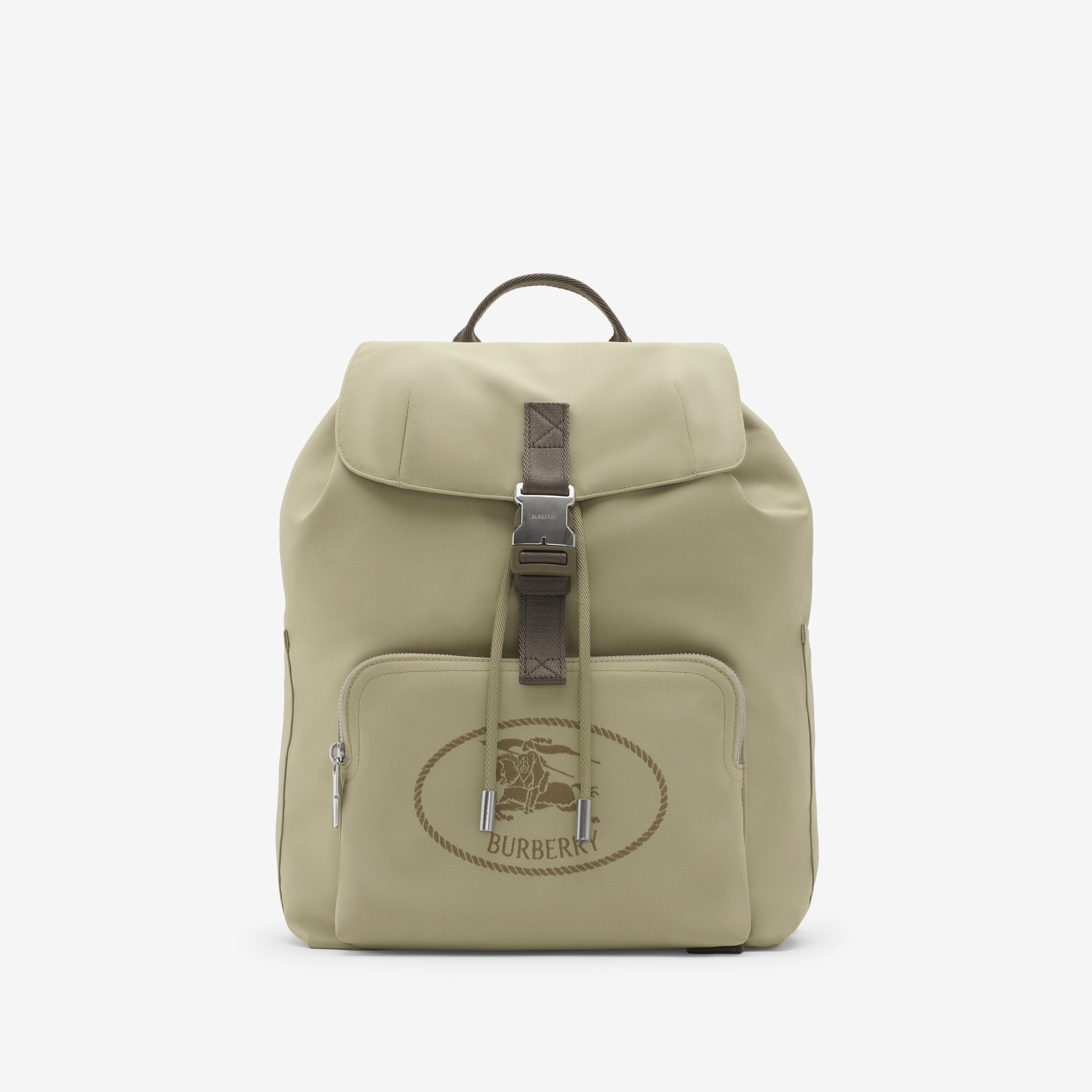 Burberry, Orkney Flap Backpack in Light Hunter