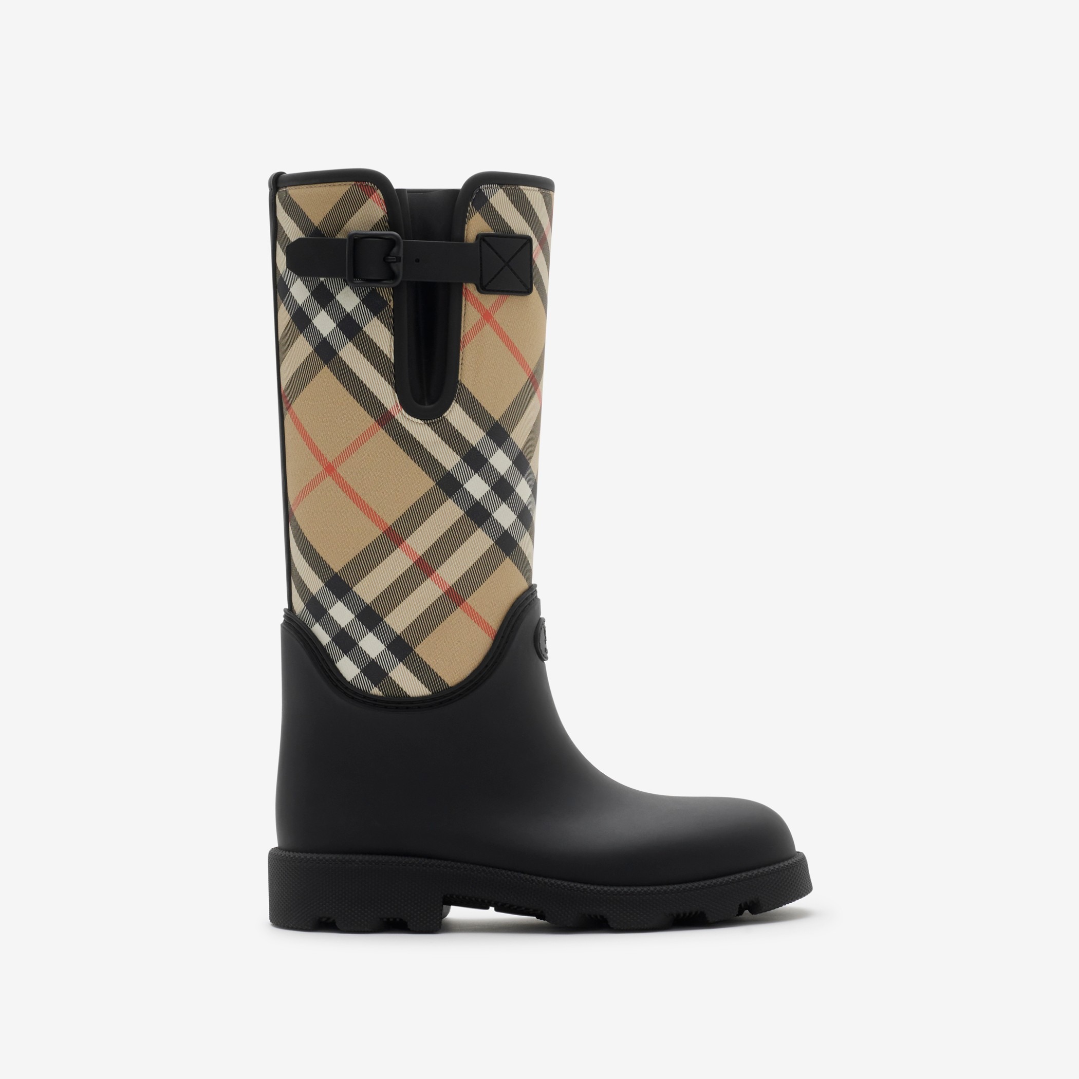 Burberry, Rubber Marsh Stamp High Boots​ in Black 