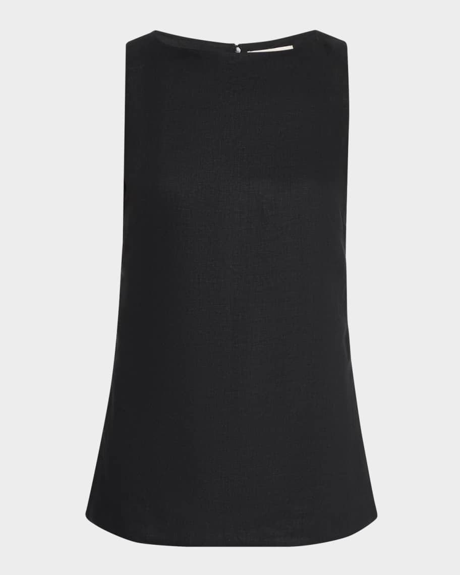 Joan High-Neck Linen Top