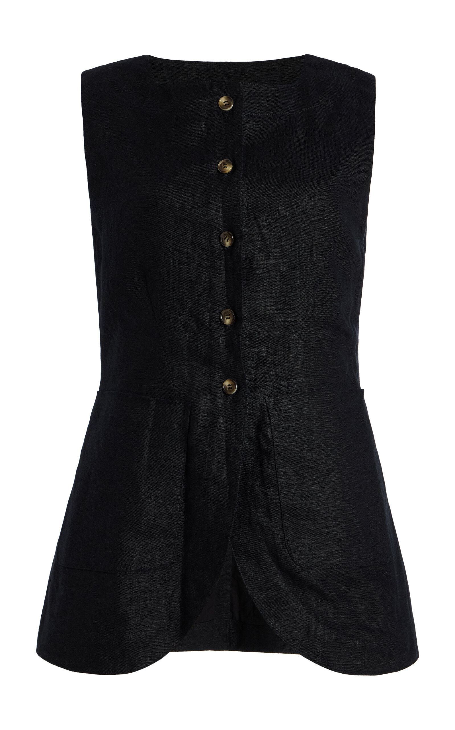 Emma Linen-Blend Vest