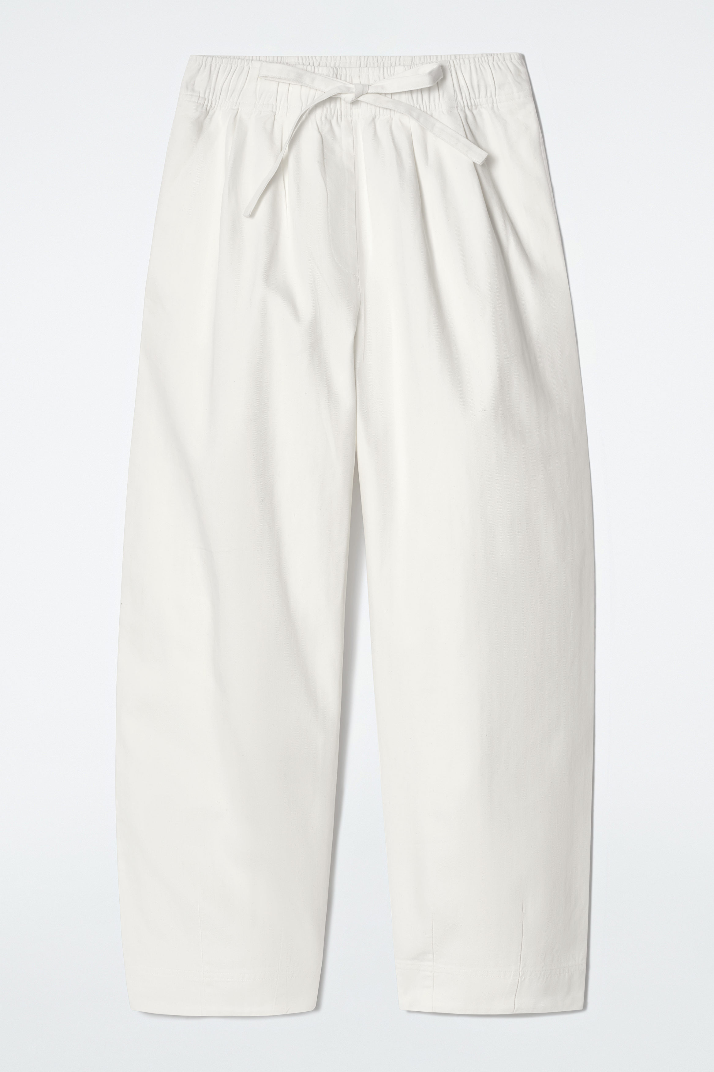 Cotton Tapered Drawstring Pants