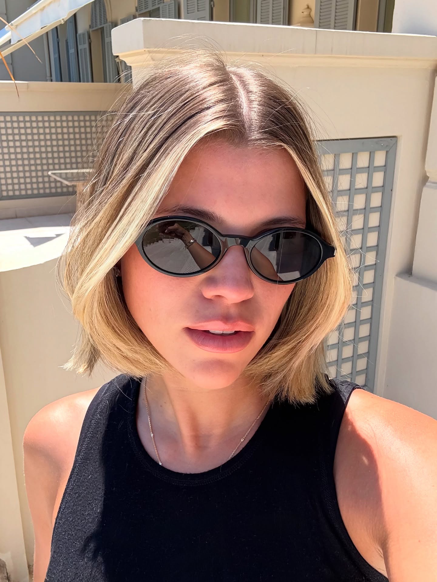 An image of Sofia Richie Grainge with a Du Cap bob, one of the biggest short hair trends of 2025.