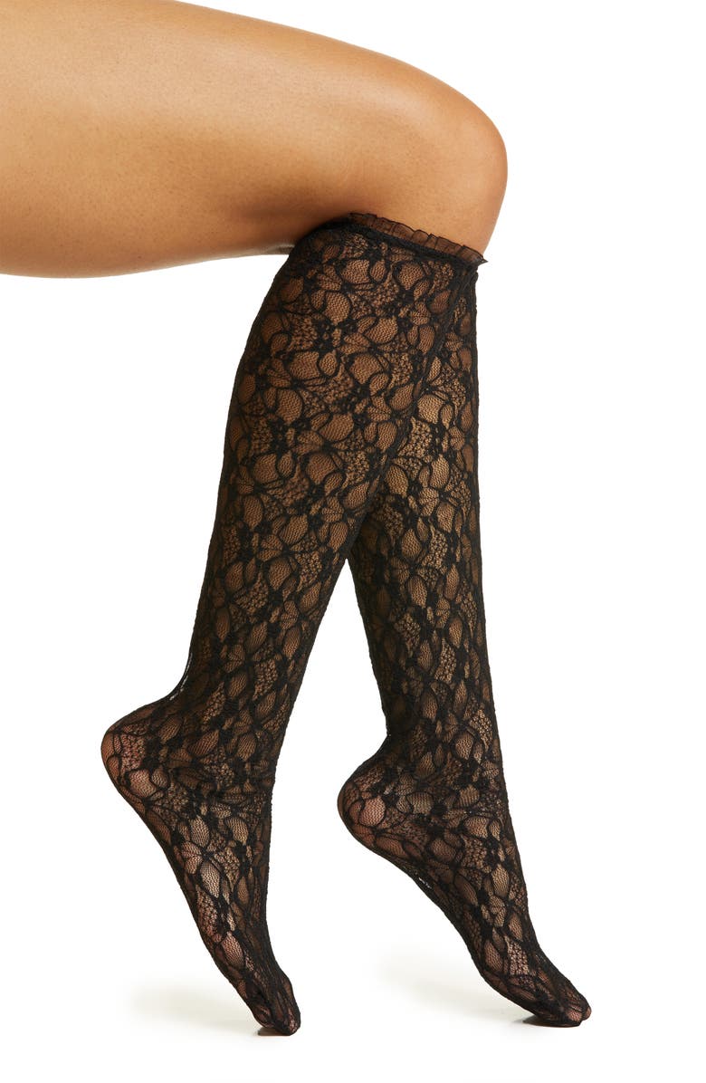 Lace Knee High Socks
