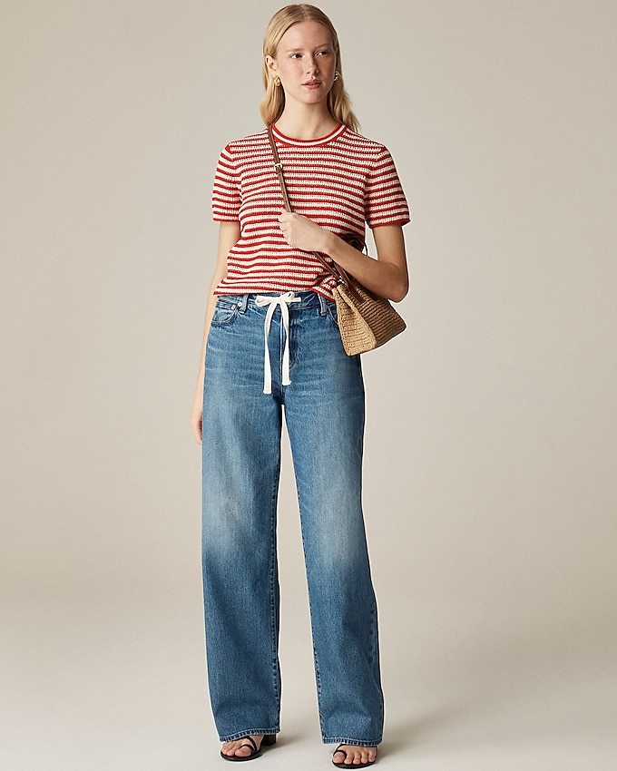Lower-Rise Wide-Leg Jean With Tie