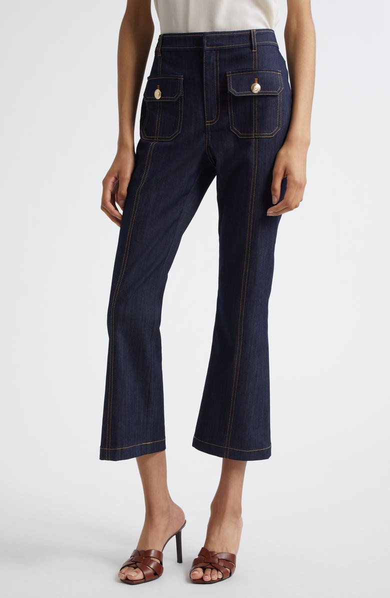 Marsha Patch Pocket Kick Flare Jeans