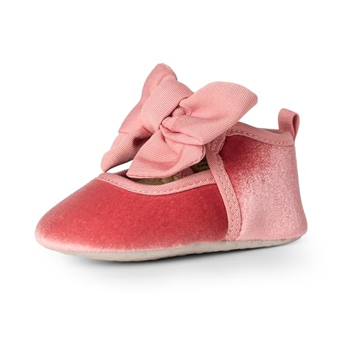Amazon Essentials X Sofia Grainge Baby Girls' Mary Jane Shoes With Bow Detail, Pink, 2 Infant
