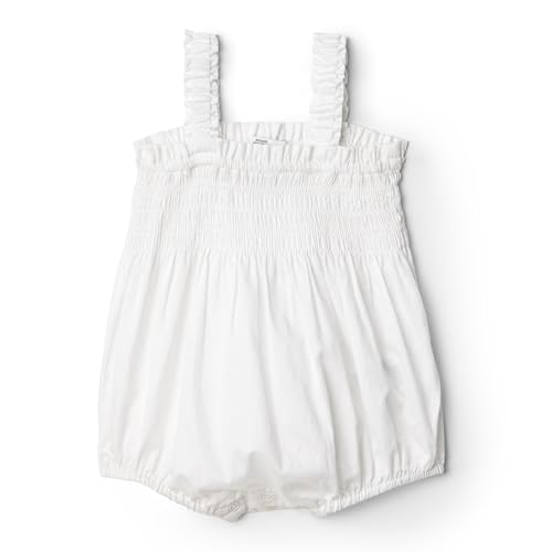 Amazon Essentials X Sofia Grainge Baby Girls' Woven Sleeveless Romper, White, 24 Months