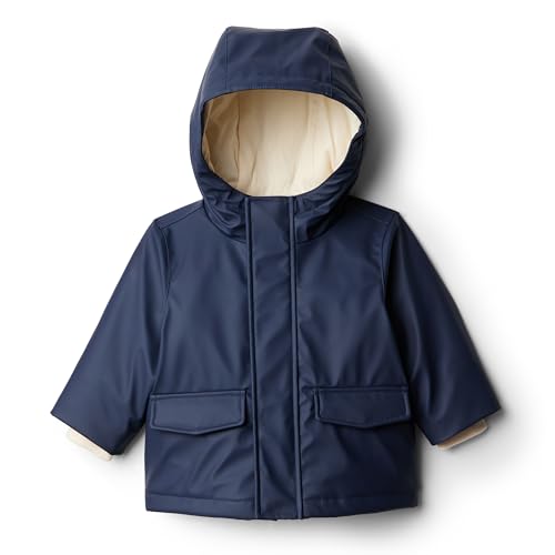 Amazon Essentials X Sofia Grainge Toddler Boys' Water-Repellent Rain Jacket, Navy, 3t