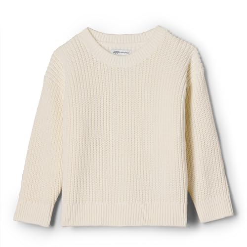 Amazon Essentials X Sofia Grainge Unisex Babies' Pullover Sweater, Ivory, 3-6 Months