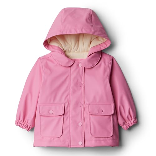 Amazon Essentials X Sofia Grainge Baby Girls' Water-Repellent Rain Jacket, Rose, 24 Months