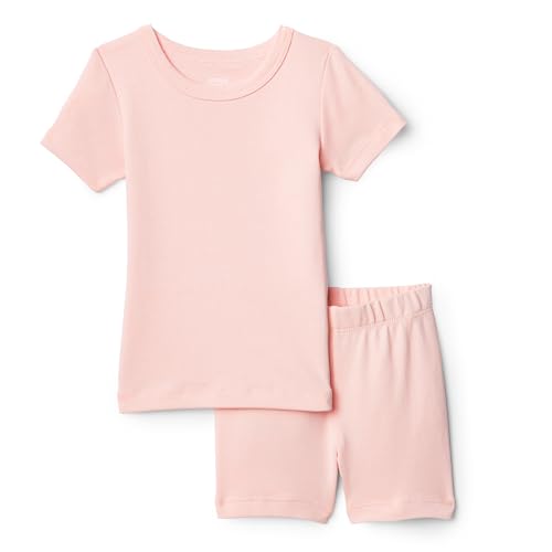 Amazon Essentials X Sofia Grainge Unisex Toddlers' Mommy and Me Short Sleeve Pajama Set, Light Pink, 3t