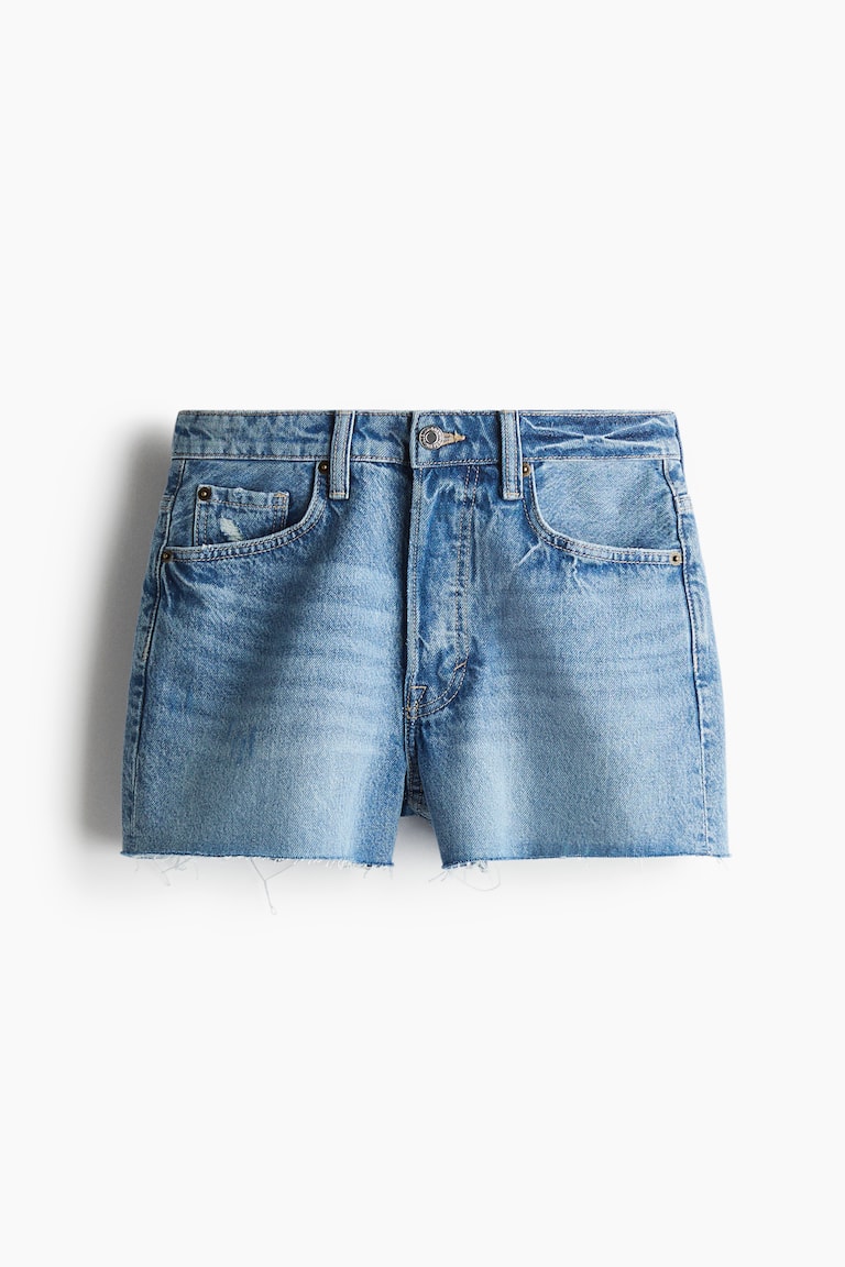 High-Waist Denim Shorts