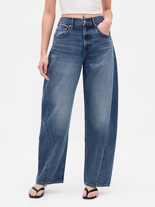 High Rise Baggy Barrel Jeans