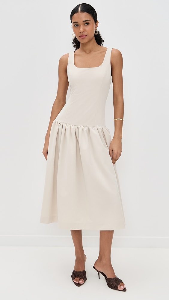 Endless Rose Drop Waist Peplum Midi Dress