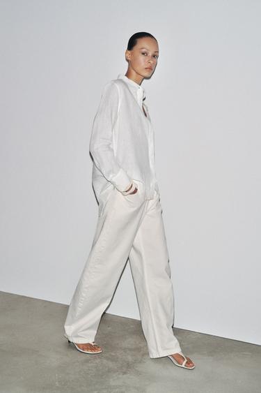 Zw Collection 100% Linen Shirt