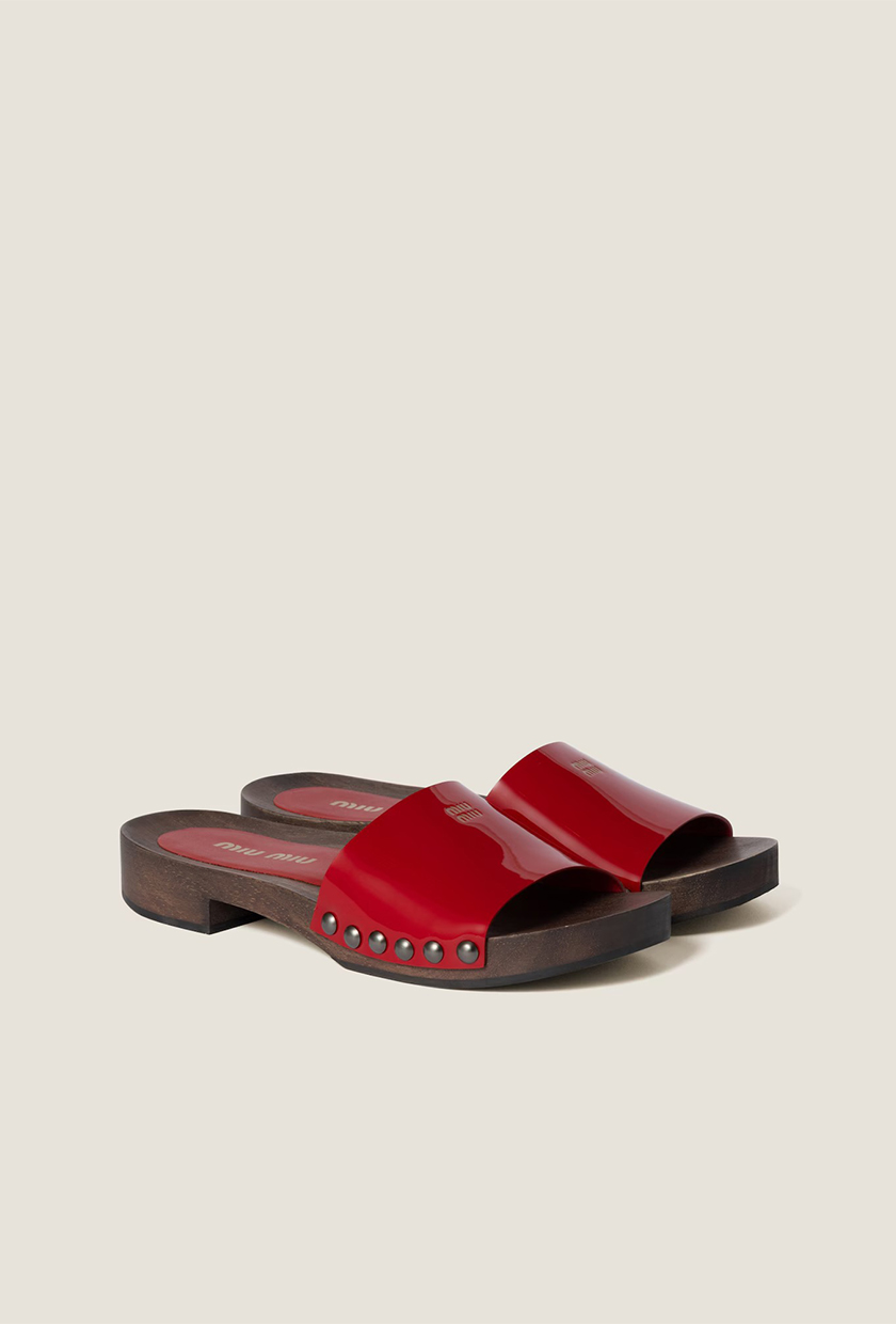 Miu Miu, Patent Leather Clogs