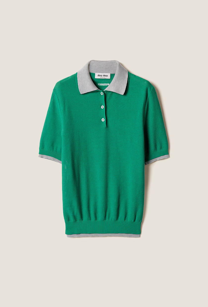 Miu Miu, Cotton Polo Shirt