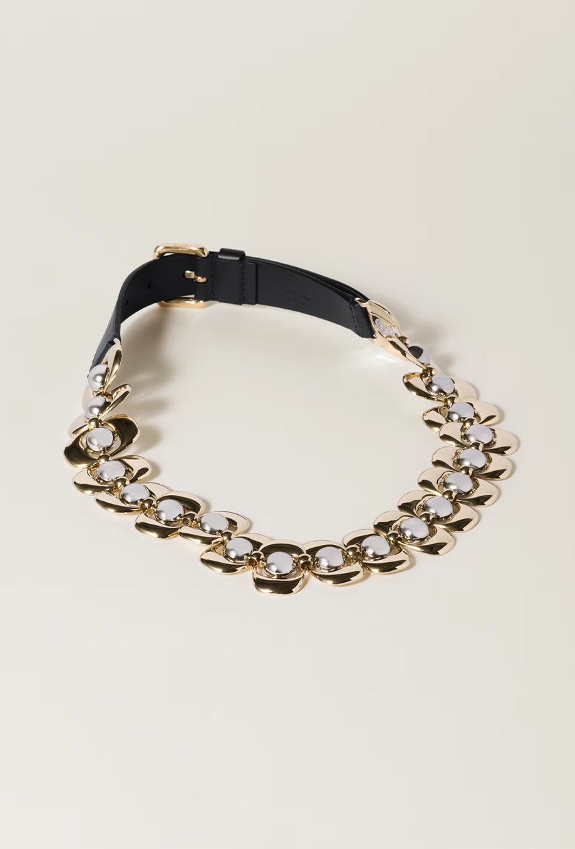 Miu Miu, Leather and Metal Belt