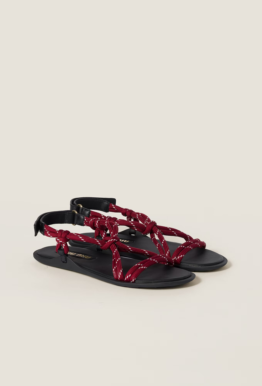 Miu Miu, Riviere Cord Sandals