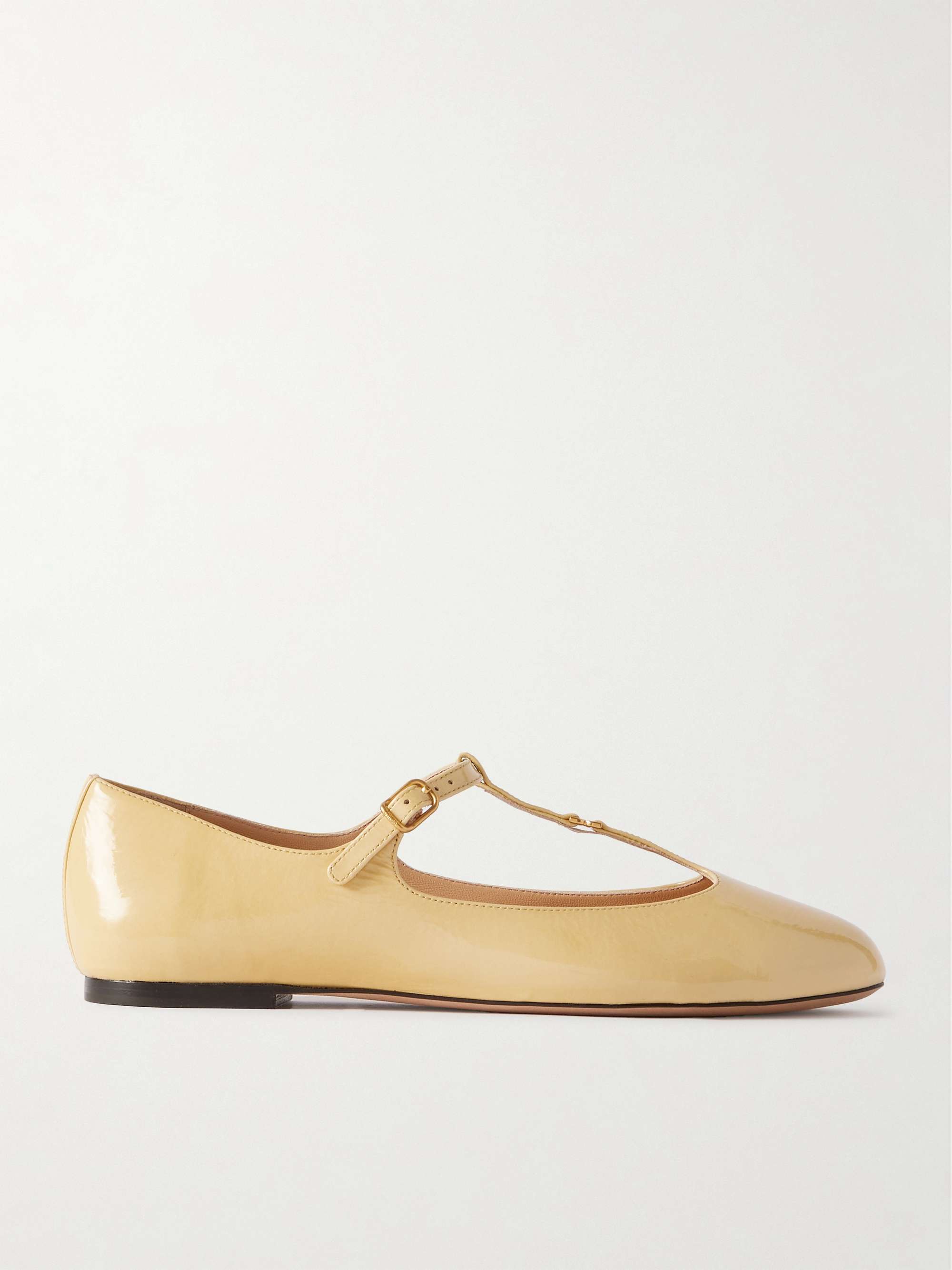 Marcie Embellished Patent-Leather Ballet Flats