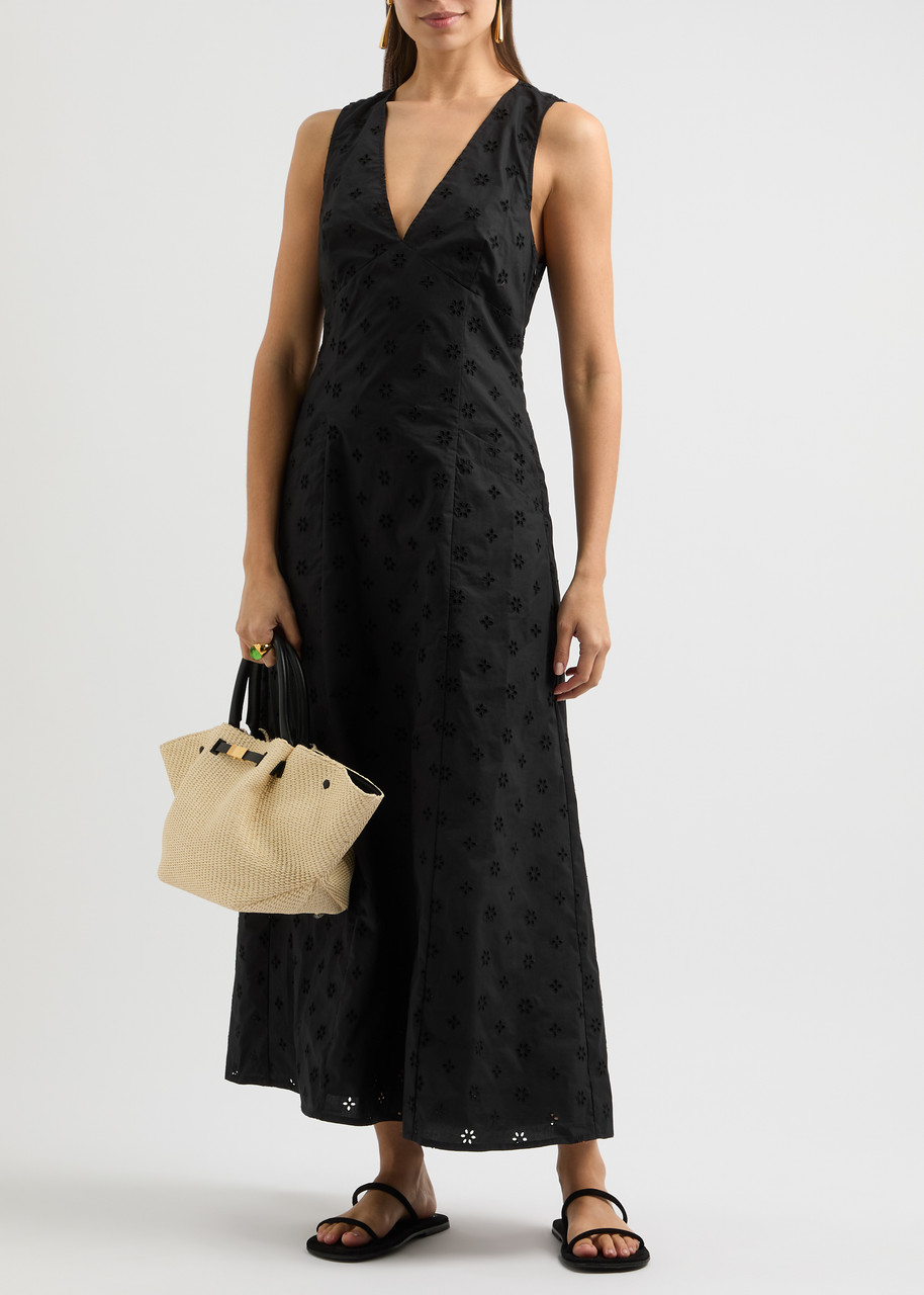 Broderie Anglaise Cotton Maxi Dress