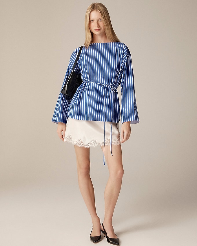 Ciel Top in Striped Cotton Poplin