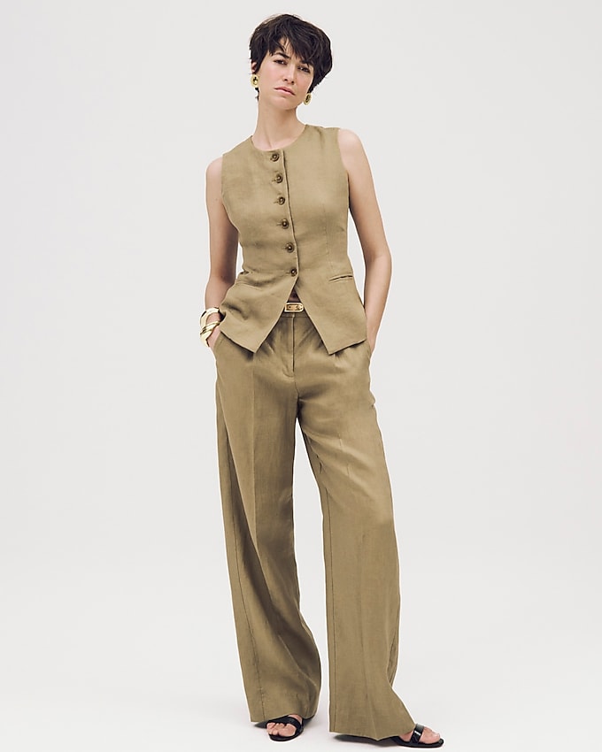 Wide-Leg Essential Pant in Linen