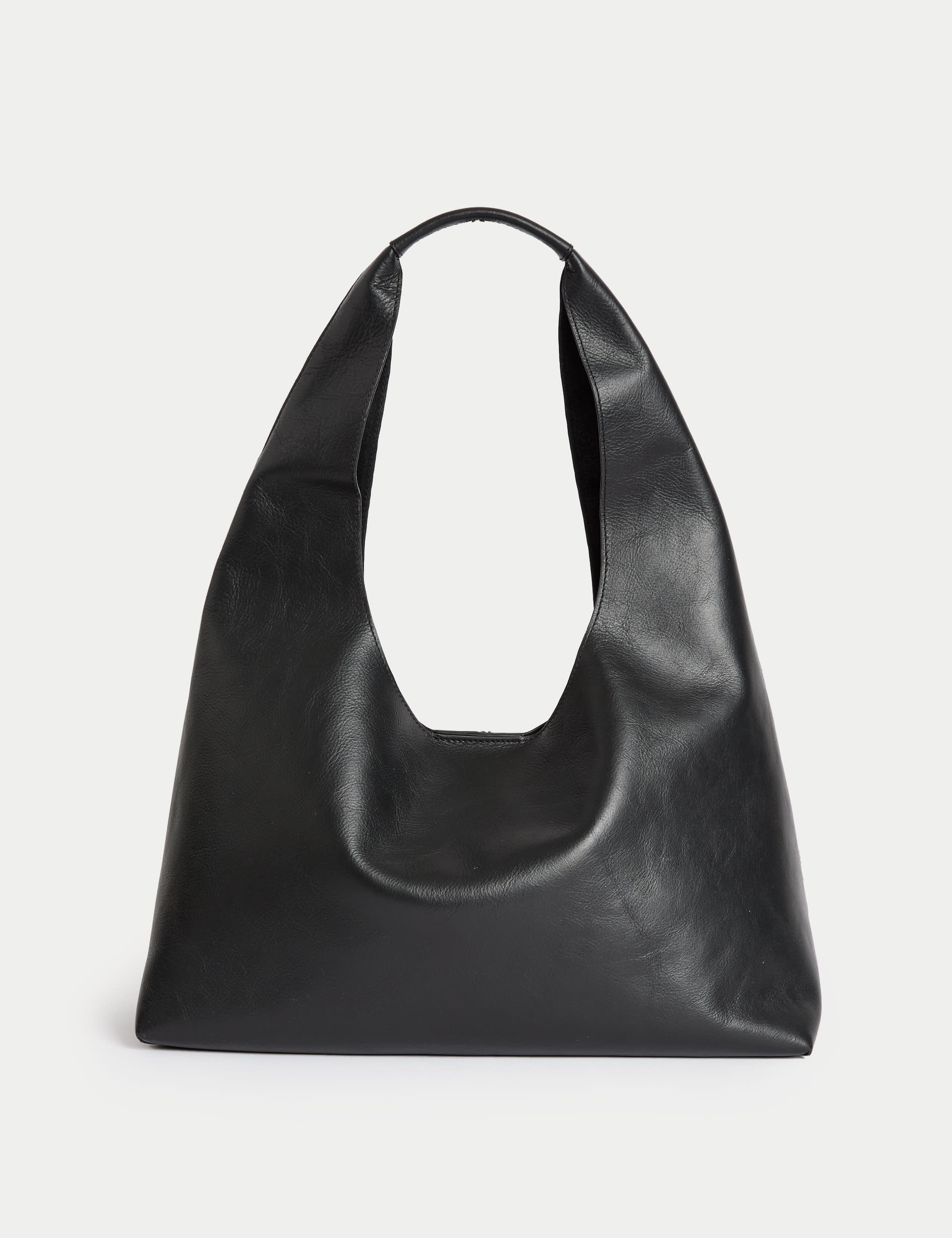 Leather Top Handle Shoulder Tote Bag