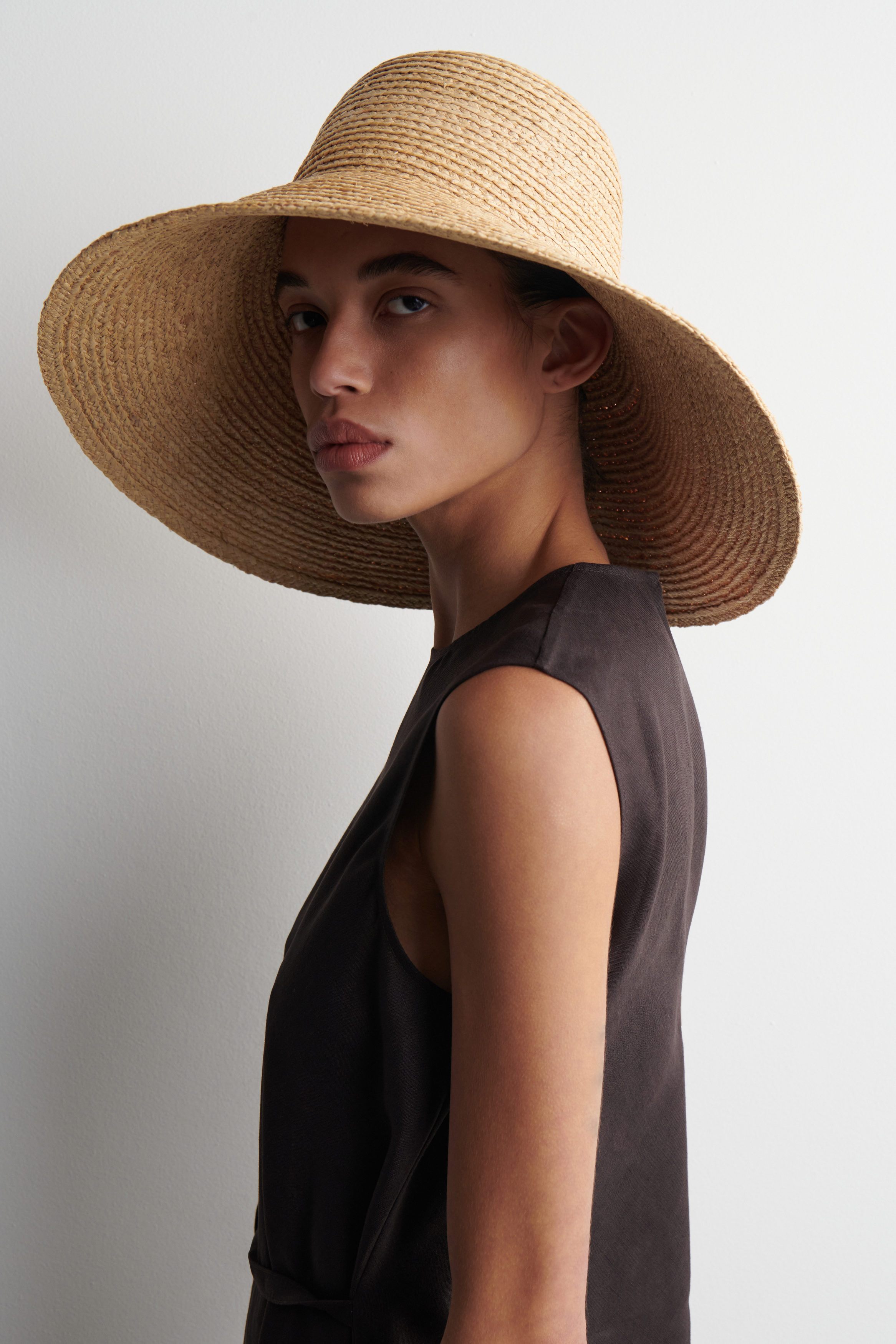 Wide-Brim Straw Hat