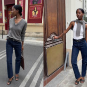 I've Just Found *the* Denim Trend Parisian Women Are Wearing With Kitten Heels