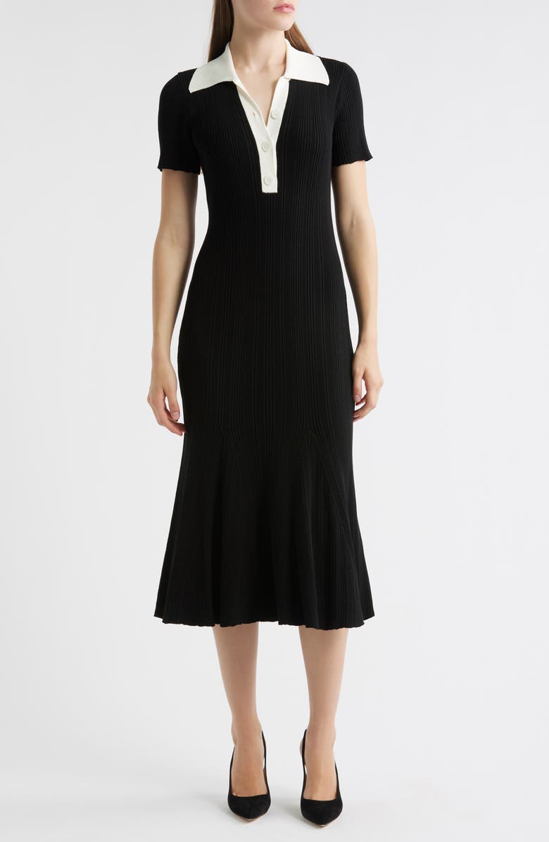 Rib Midi Polo Dress
