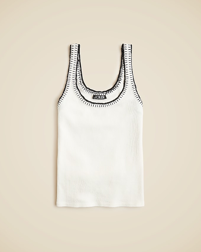 Vintage Rib Tank With Contrast Stitch