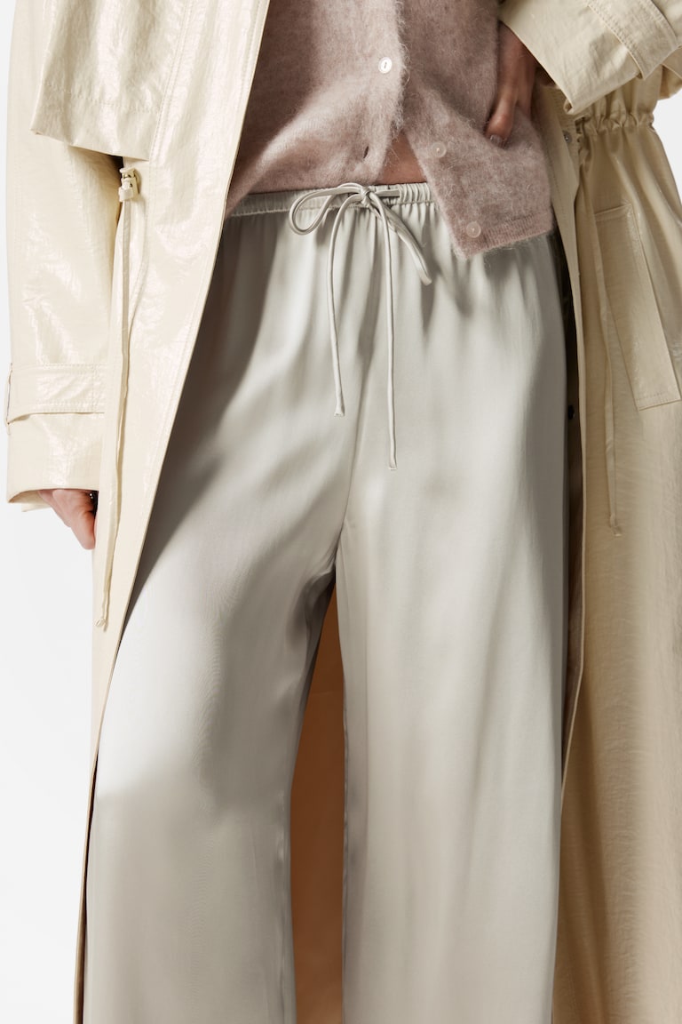 Drawstring Satin Trousers
