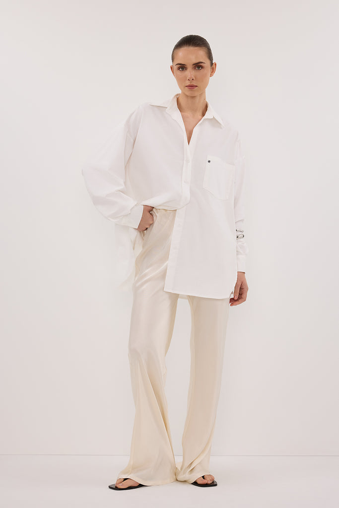 Nikki Cream Satin Bias Pant